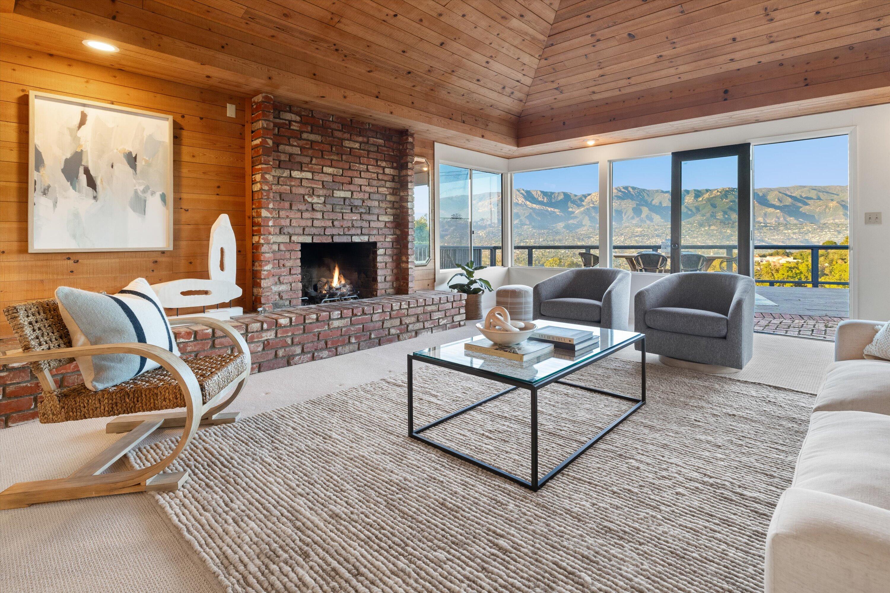 1638 La Coronilla Drive Santa Barbara, CA 93109 - Photo 2 of 41 Living Room with Mountain Views