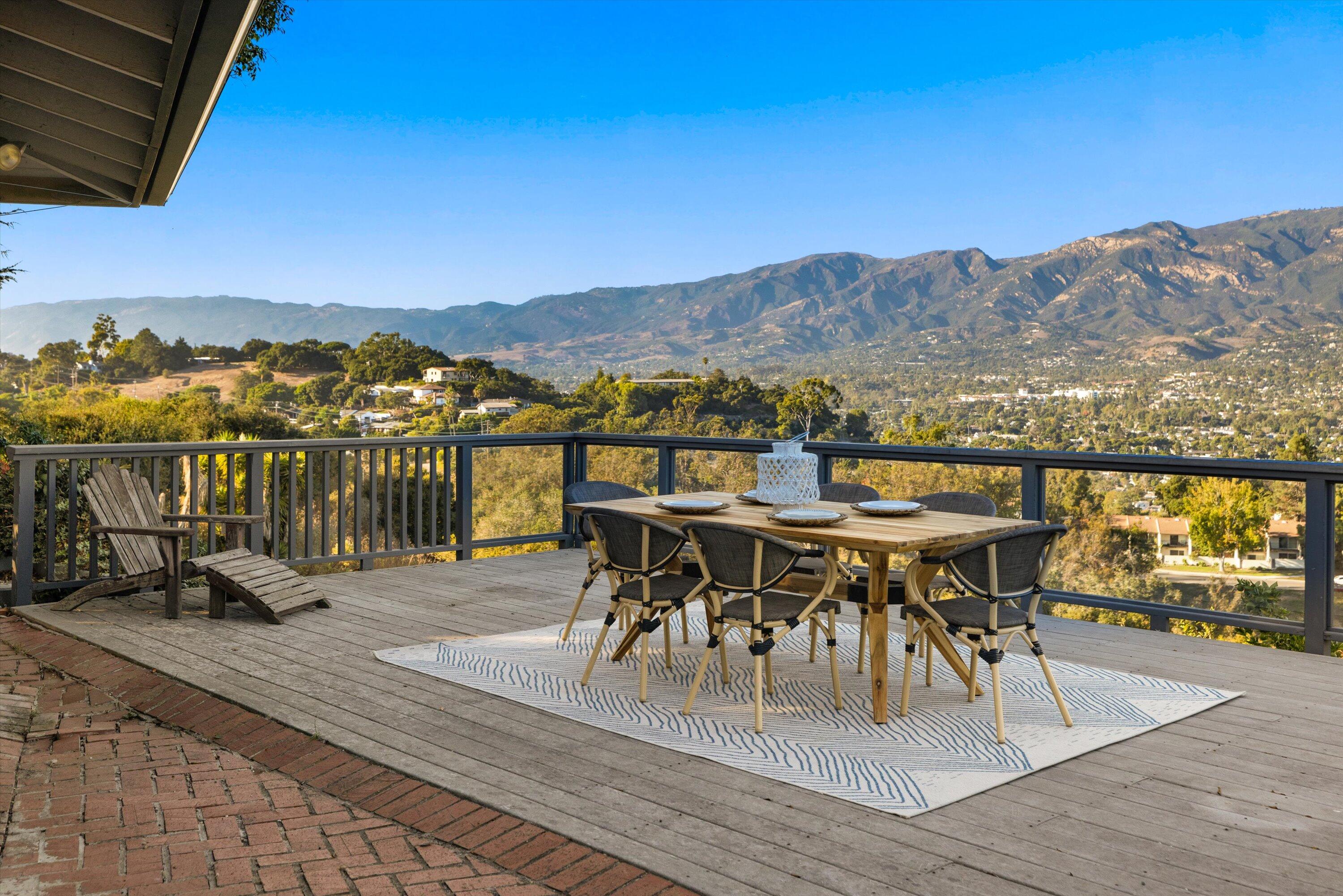 1638 La Coronilla Drive Santa Barbara, CA 93109 - Photo 6 of 41 Back Deck with 180-Degree Views