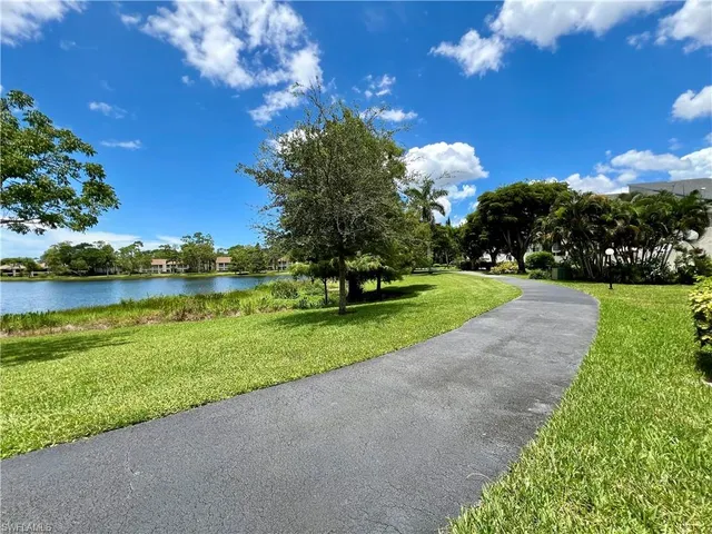 a park view with a lake view