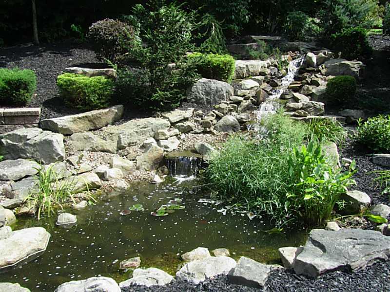 120 South Camp Run Road Fombell, PA 16123 - Photo 17 of 25 Yard/Garden. Waterfall and fish pond!