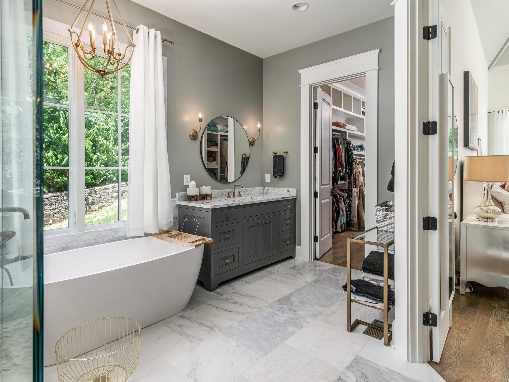 3520 Trimble Road Nashville, TN 37215 - Photo 26 of 44 a bathroom with a tub sink and mirror