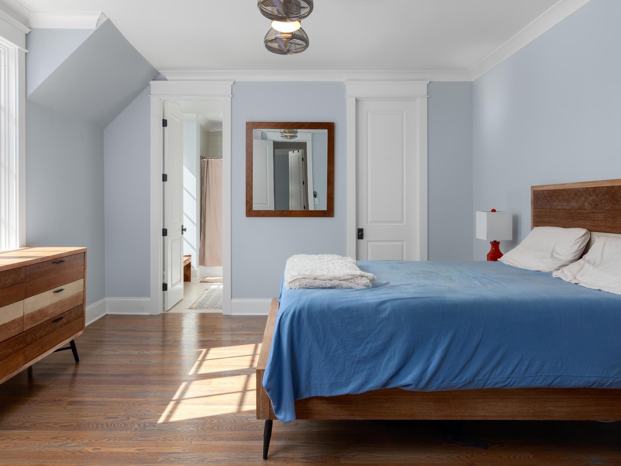 3520 Trimble Road Nashville, TN 37215 - Photo 31 of 44 a bedroom with a bed and a mirror