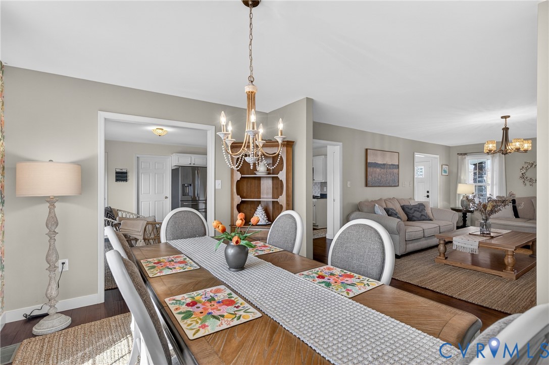 2092 Leigh Mountain Road Green Bay, VA 23942 - Photo 17 of 72 a bedroom with furniture and a chandelier