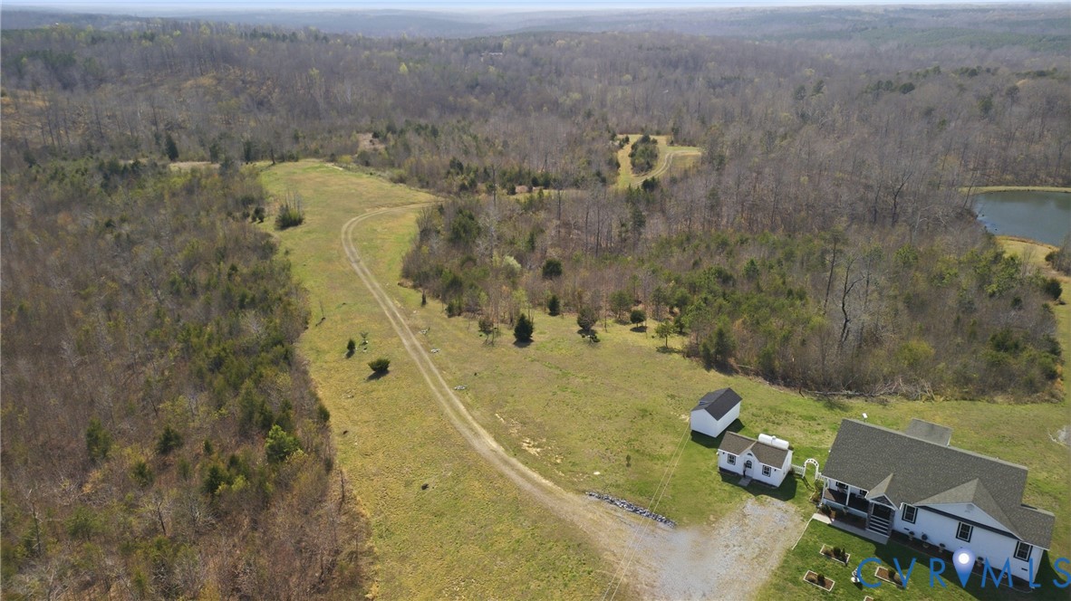 2092 Leigh Mountain Road Green Bay, VA 23942 - Photo 70 of 72 an aerial view of a house with a yard