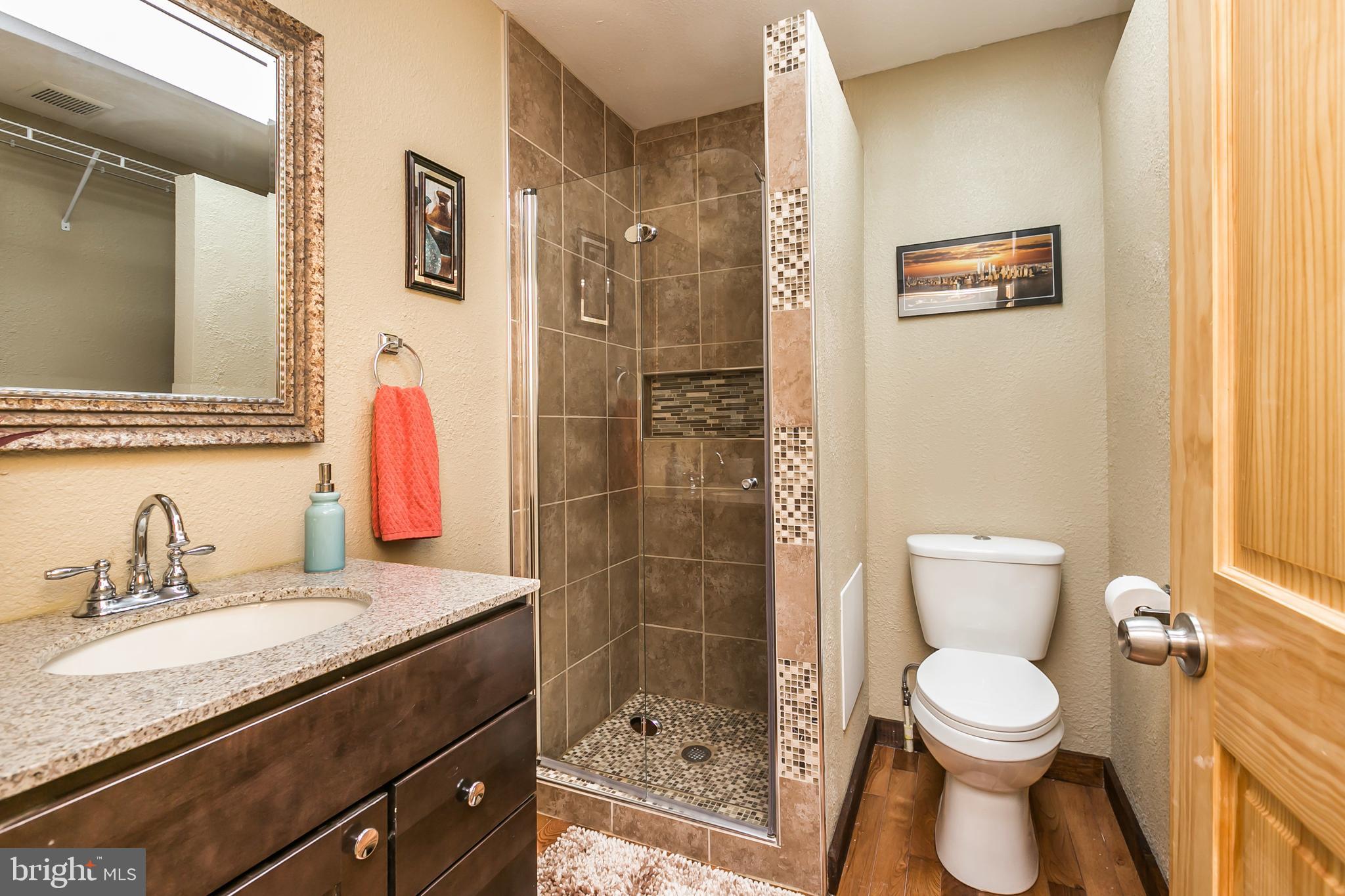 609 Wyeth Street Baltimore, MD 21230 - Photo 14 of 32 a bathroom with a sink a toilet and shower