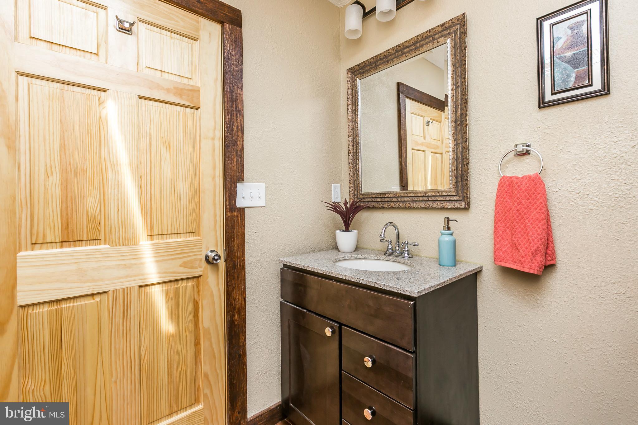 609 Wyeth Street Baltimore, MD 21230 - Photo 15 of 32 a bathroom with a sink a mirror and a shower