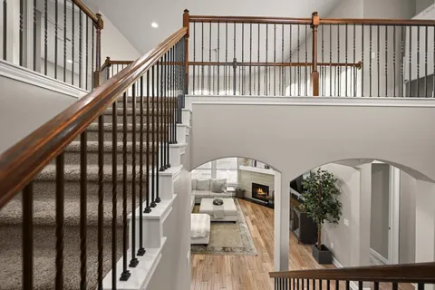 a view of entryway with wooden floor