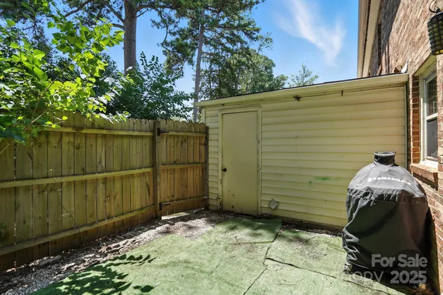 a backyard of a house