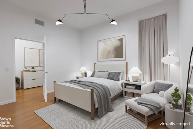 a living room with furniture and a couch