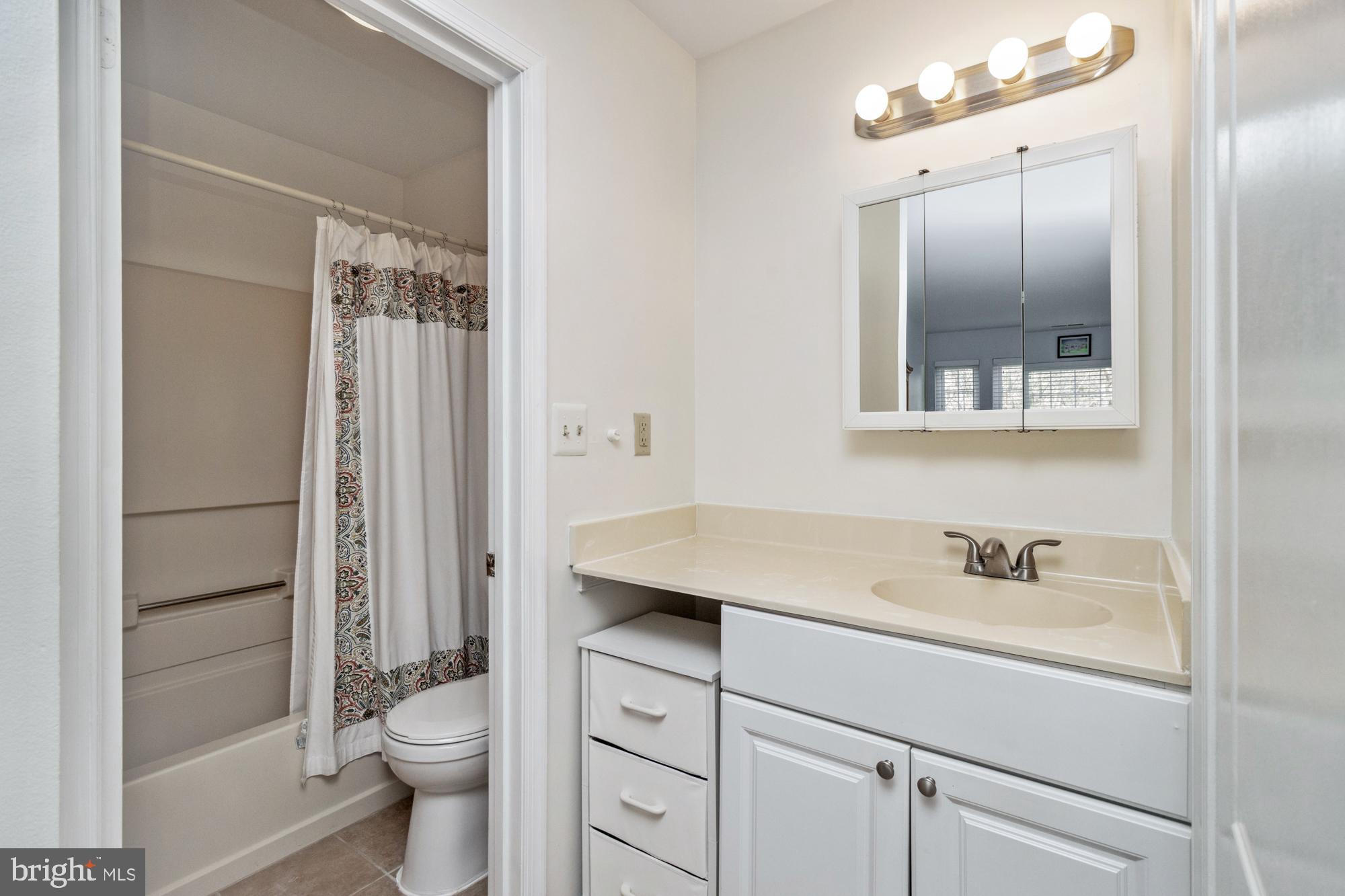 8489 Falls Run Road, Unit B Ellicott City, MD 21043 - Photo 25 of 41 a bathroom with a sink toilet and shower