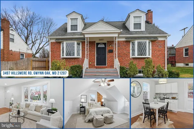 a front view of a house with table and chairs
