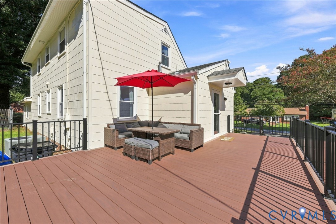 2719 Sherbourne Road Richmond, VA 23237 - Photo 24 of 40 Expansive new deck with composite decking, black m