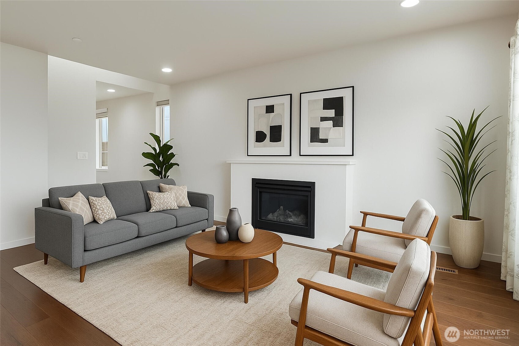 703 Northview Street Bellingham, WA 98226 - Photo 5 of 40 a living room with furniture and a fireplace