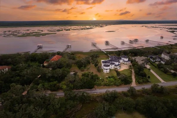 a view of city and ocean
