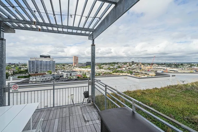 a view of balcony with city view