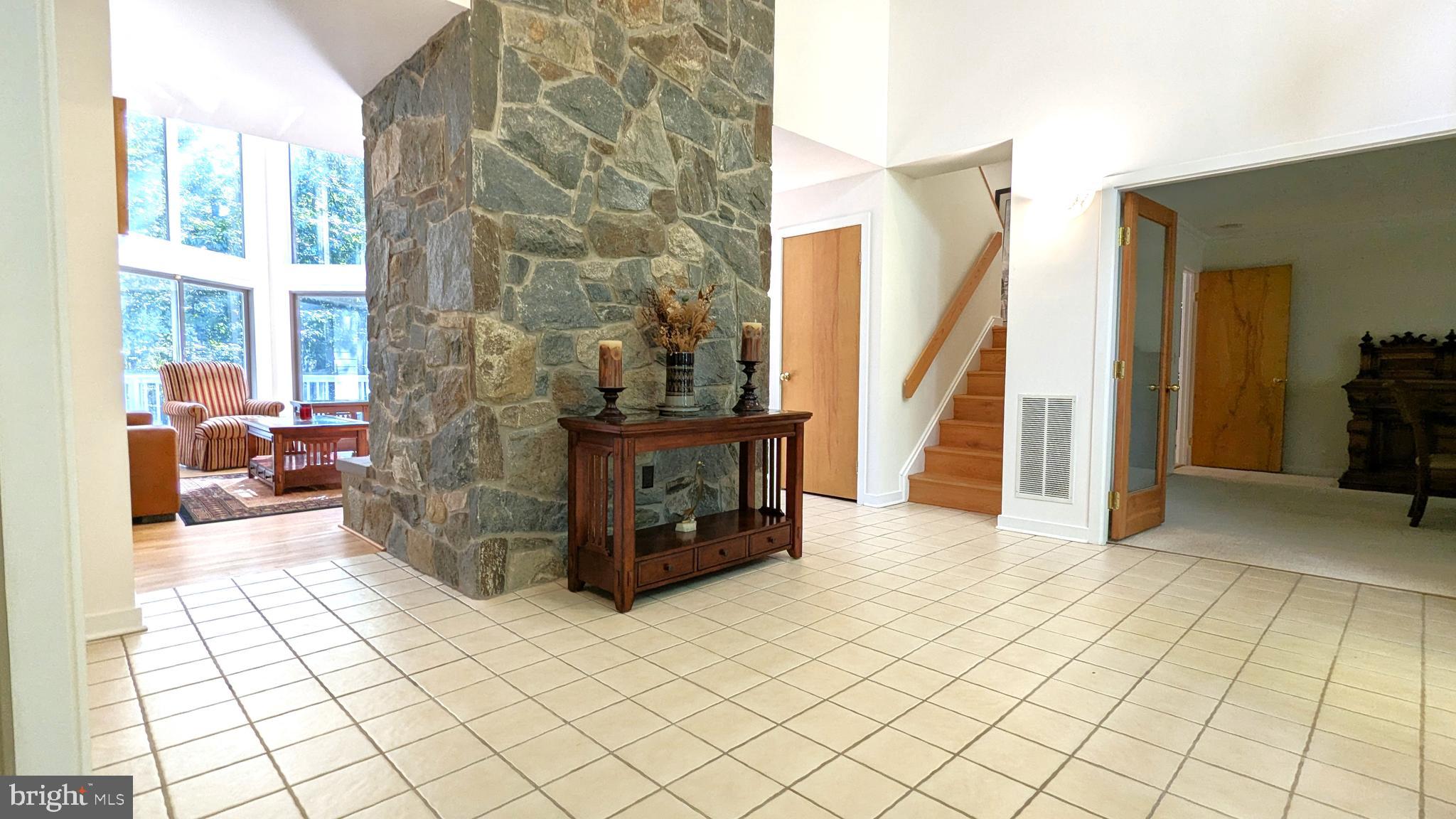 11577 Lake Newport Road Reston, VA 20194 - Photo 12 of 88 Tile Foyer / Solid Stone Fireplace