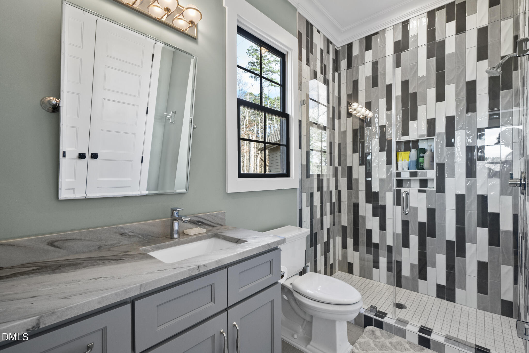 935 Estate Road Semora, NC 27343 - Photo 41 of 75 a bathroom with a granite countertop sink toilet and shower