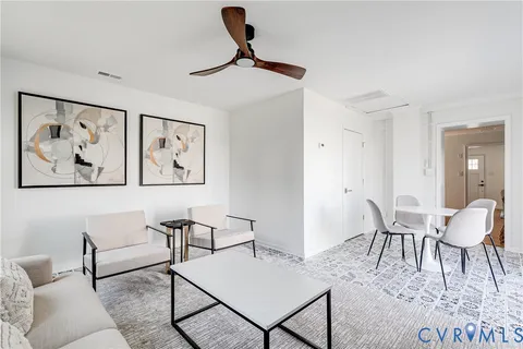 a view of an empty room and window