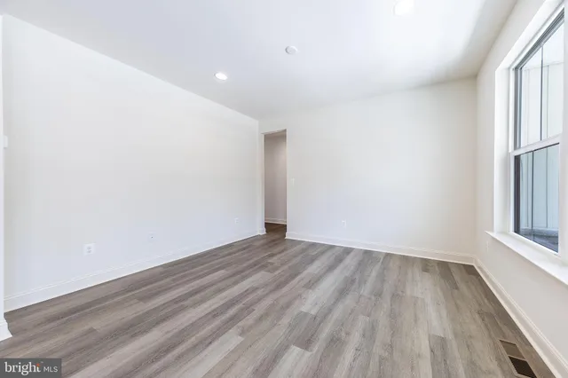 a view of a glass door