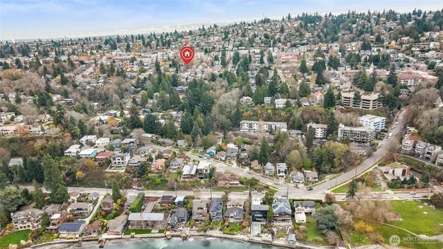 an aerial view of multiple house