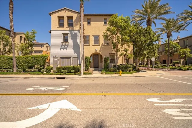 front view of a building with a street