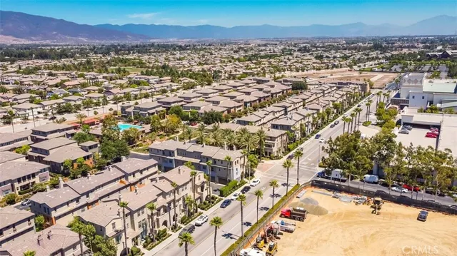 an aerial view of multiple house