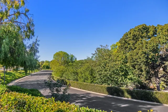 a view of a pathway both side of building