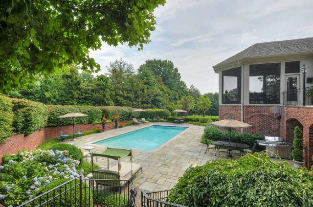 914 Overton Lea Road Nashville, TN 37220 - Photo 17 of 20 an aerial view of a house with swimming pool and patio
