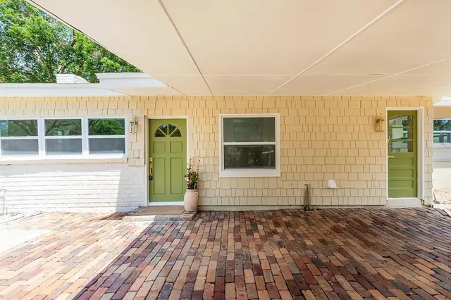 a view of front door of house