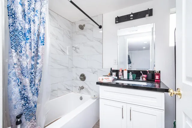 a house view with a garden space