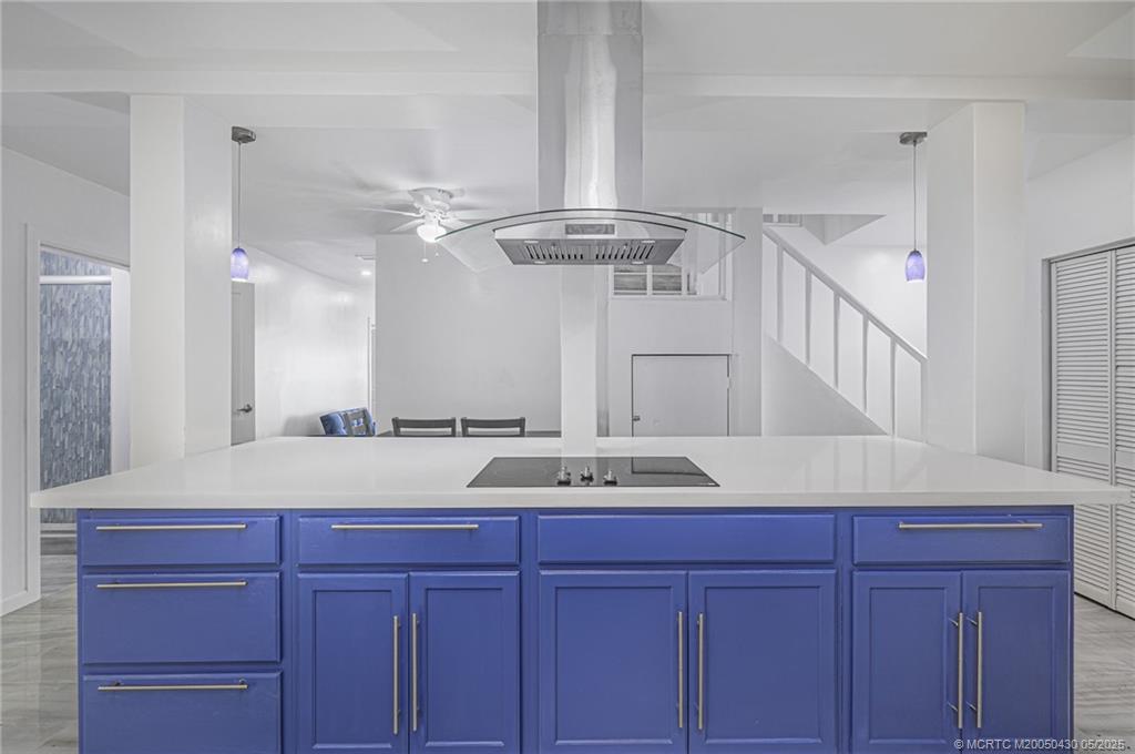 7007 South Indian River Drive Fort Pierce, FL 34982 - Photo 16 of 23 a bathroom with a granite countertop sink and a mirror