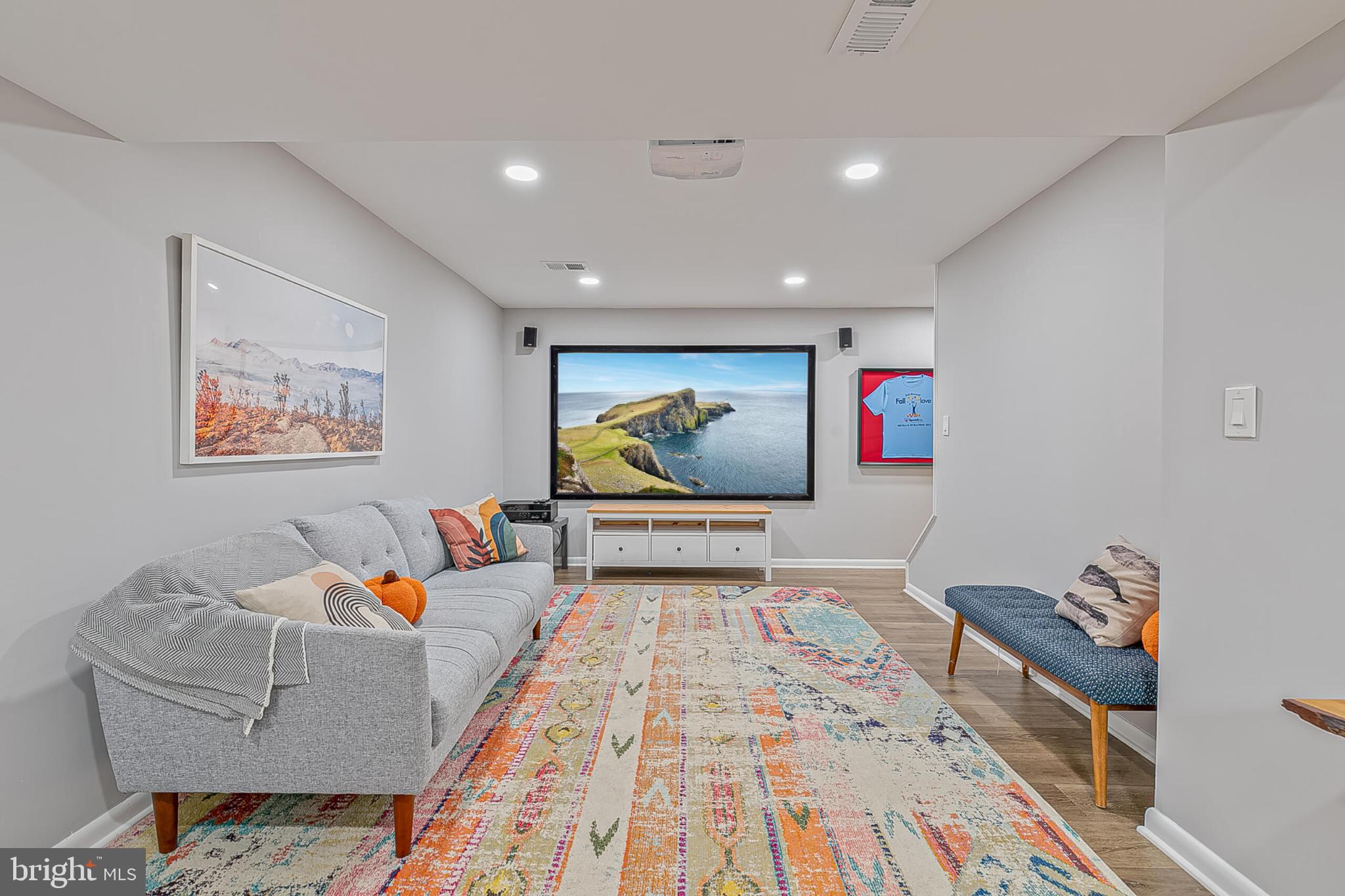 3419 Ramsgate Terrace Alexandria, VA 22309 - Photo 26 of 36 Modern basement retreat with vibrant decor.