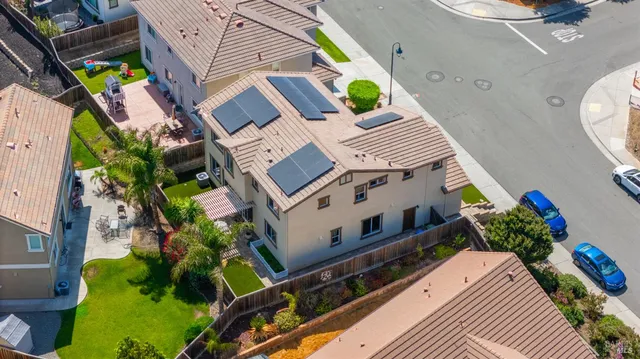 an aerial view of a city