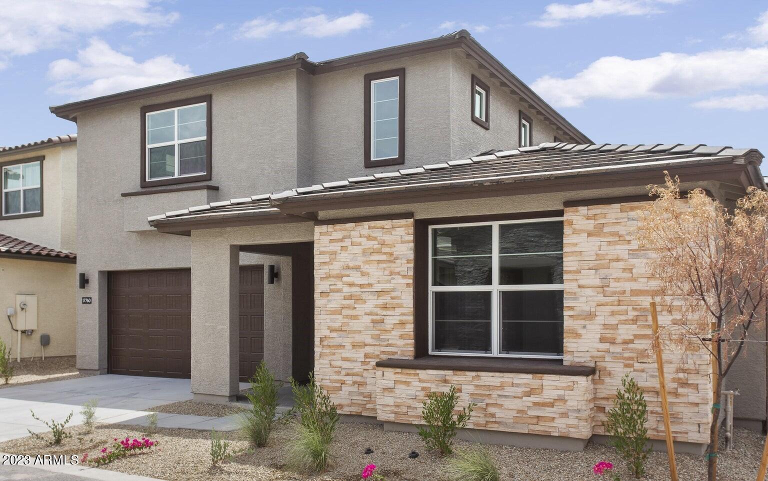 a front view of a house