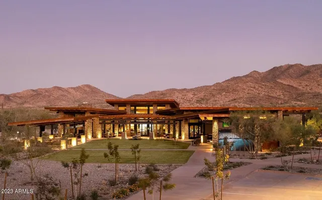 a view of a house with a ocean view