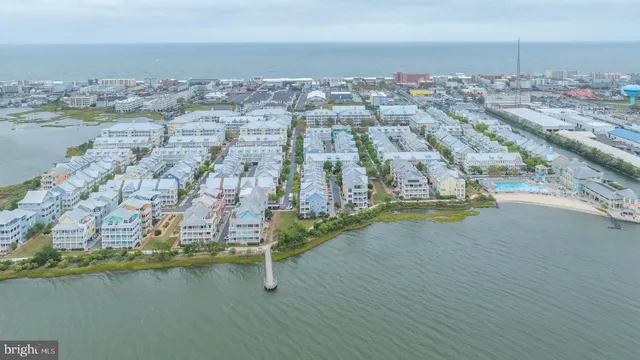 a view of city with ocean