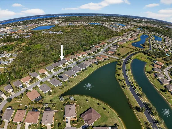 an aerial view of a city