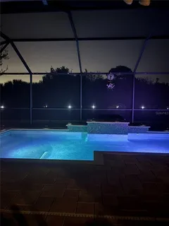 a view of an umbrella in a room