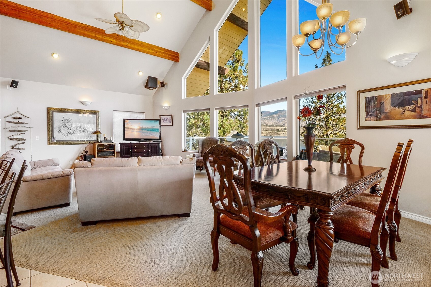 45220 Rantz Park Lane North Wilbur, WA 99185 - Photo 14 of 39 a dining room with furniture and painting on the wall