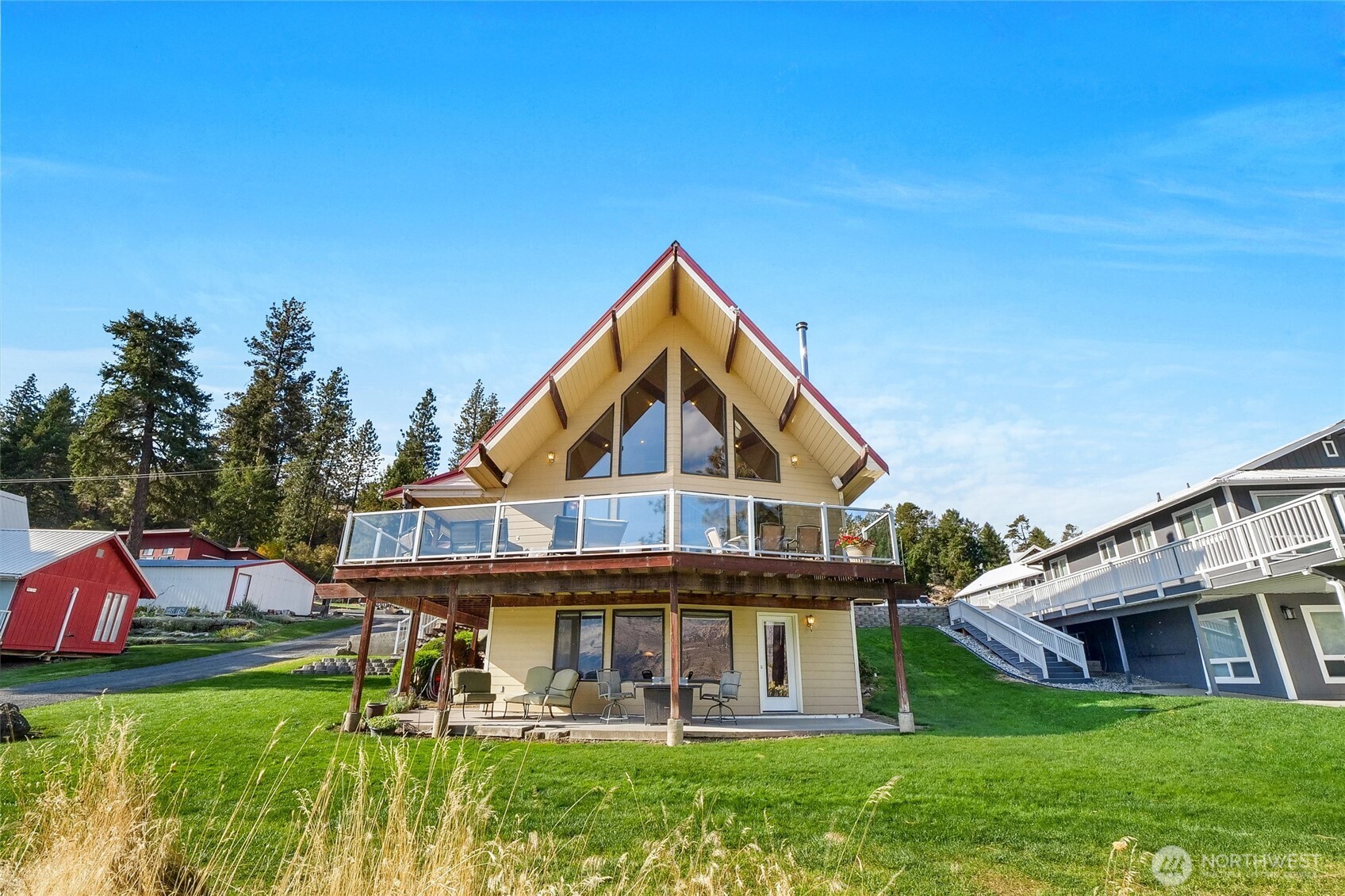 45220 Rantz Park Lane North Wilbur, WA 99185 - Photo 10 of 39 a view of a house with a yard porch and sitting area