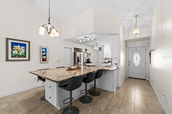 a view of a backyard with a garden