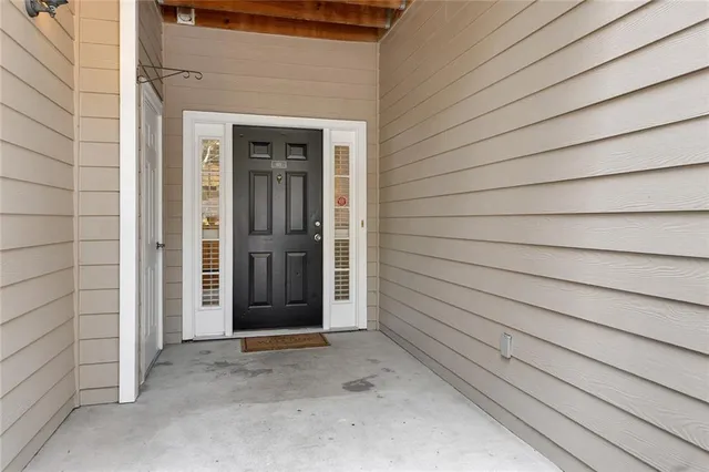 a view of front door