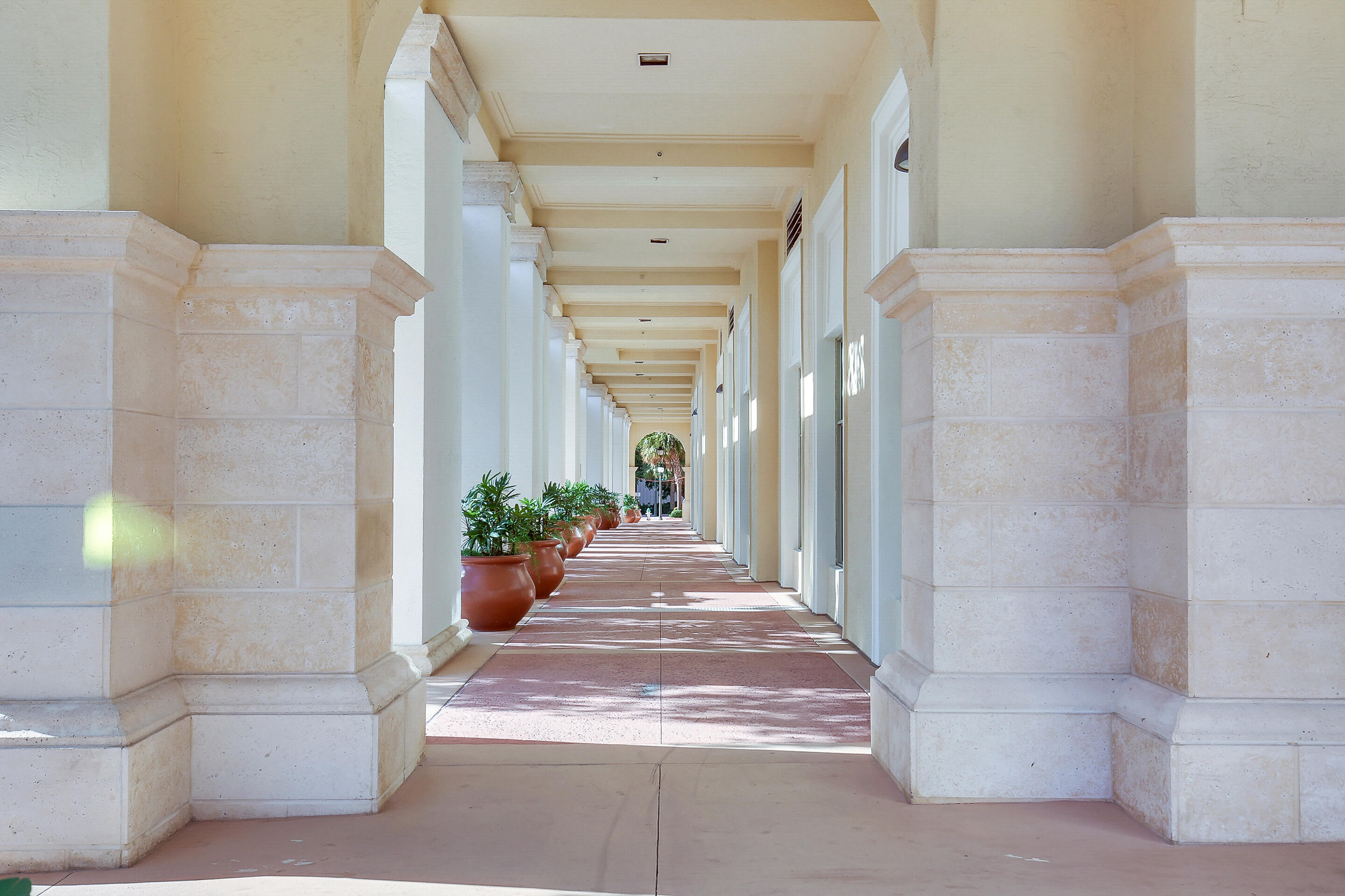 610 Clematis Street, Unit 736 West Palm Beach, FL 33401 - Photo 17 of 37 a view of a hallway with wooden floor and a potted plant