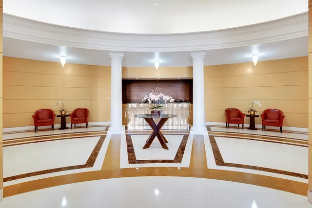 a view of dining room with furniture