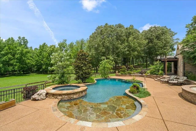 a view of a porch with garden