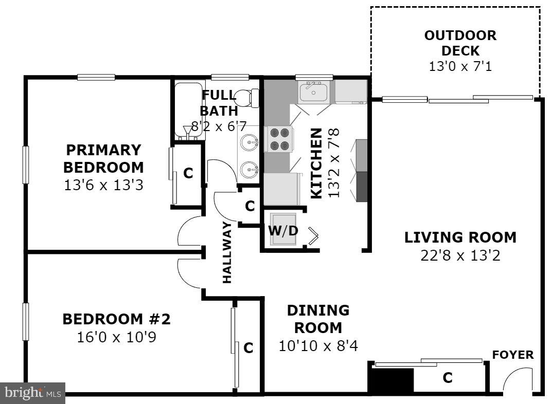208 Skyhill Road, Unit 208 Alexandria, VA 22314 - Photo 57 of 57 Floor Plan