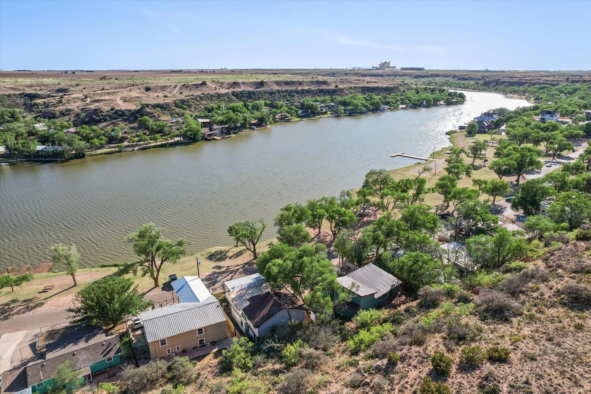 69 Pony Express Trail Lubbock, TX 79404 - Photo 38 of 39 an aerial view of a house with a lake view