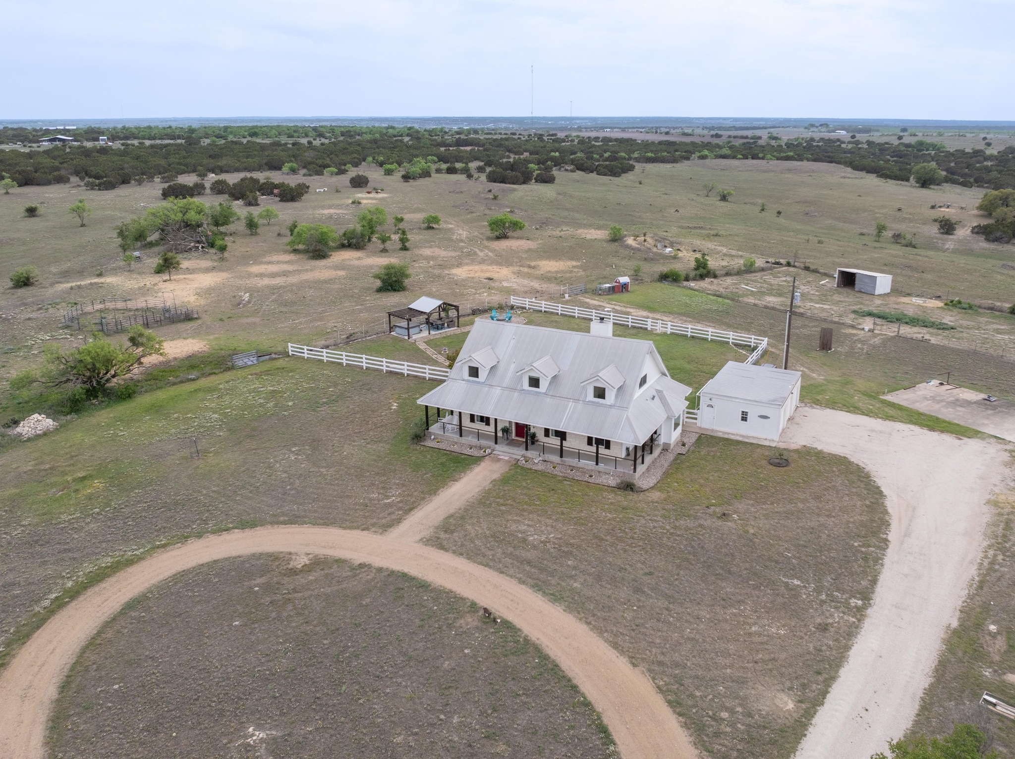 1283 Rattlesnake Trail Burnet, TX 78611 - Photo 27 of 40 an aerial view of a houses with outdoor space and ocean view
