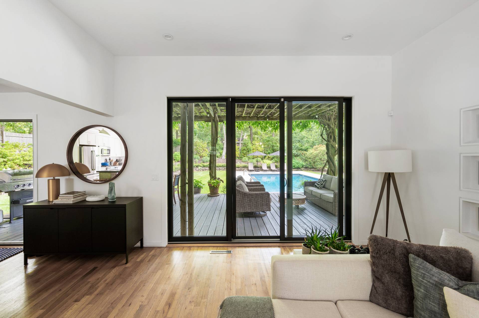54 Johnson Avenue Southampton, NY 11968 - Photo 12 of 24 a living room with furniture and a large window