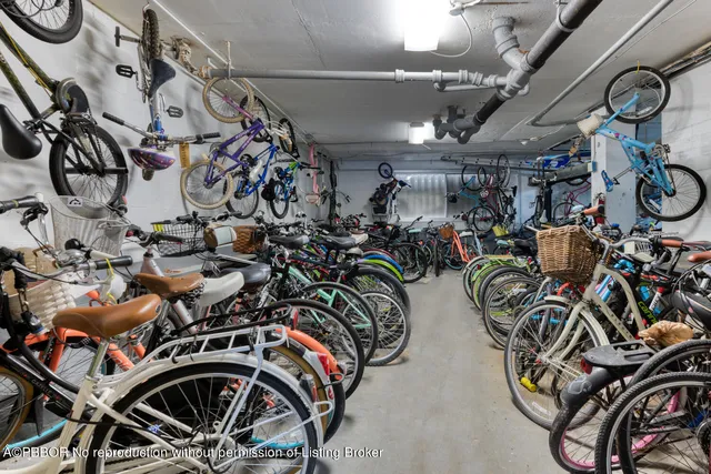 a view of an bike storage